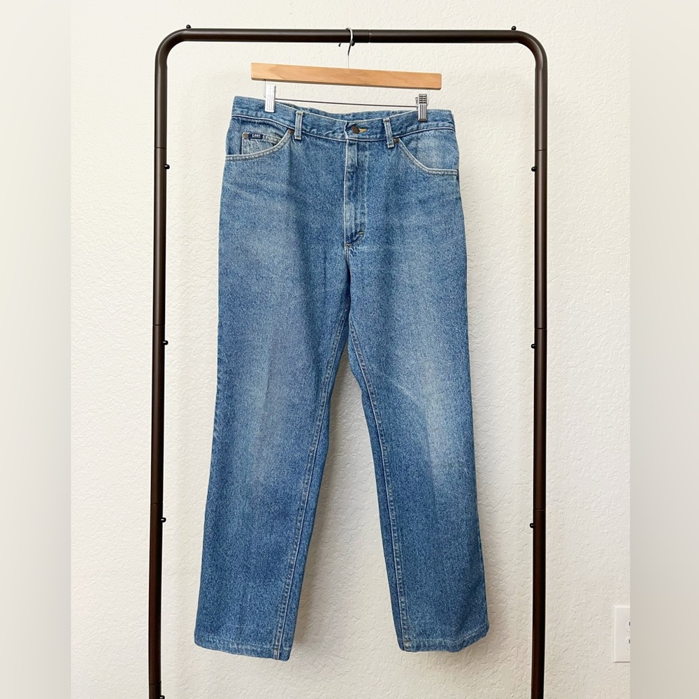 Vintage Lee High Waisted Slim Straight Leg Jeans